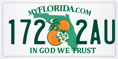 FL license plate 1722AU