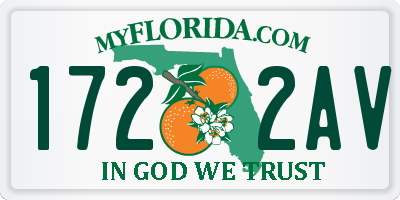 FL license plate 1722AV