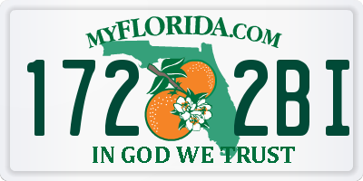 FL license plate 1722BI