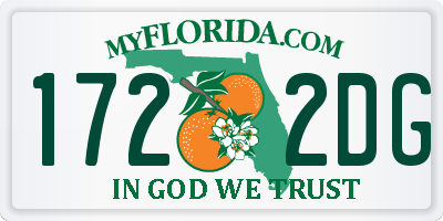 FL license plate 1722DG