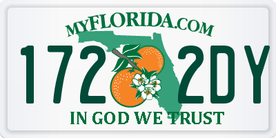 FL license plate 1722DY
