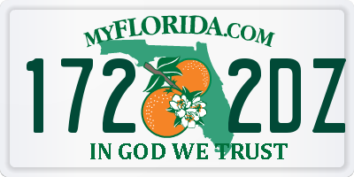 FL license plate 1722DZ