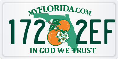 FL license plate 1722EF