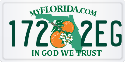 FL license plate 1722EG