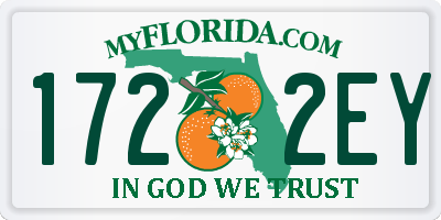FL license plate 1722EY