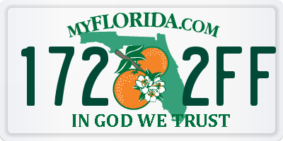 FL license plate 1722FF