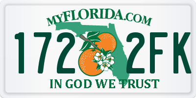 FL license plate 1722FK