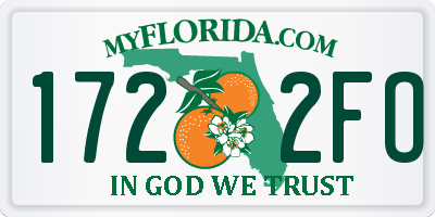 FL license plate 1722FO