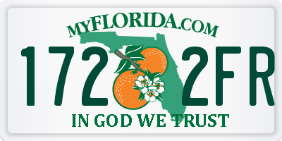 FL license plate 1722FR