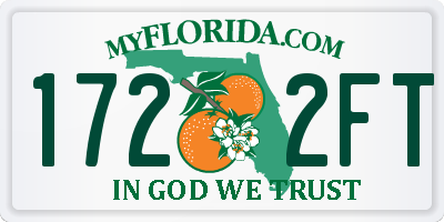 FL license plate 1722FT
