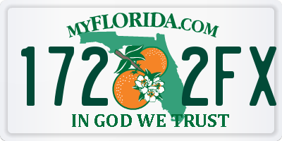 FL license plate 1722FX