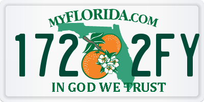 FL license plate 1722FY