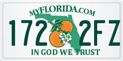 FL license plate 1722FZ