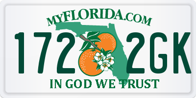 FL license plate 1722GK
