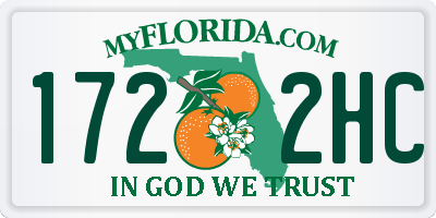 FL license plate 1722HC