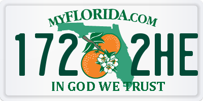 FL license plate 1722HE