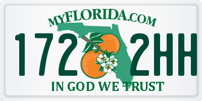 FL license plate 1722HH