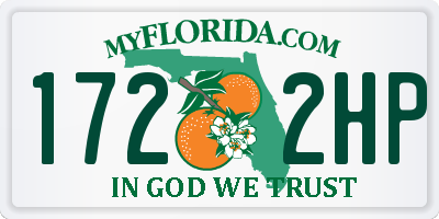 FL license plate 1722HP