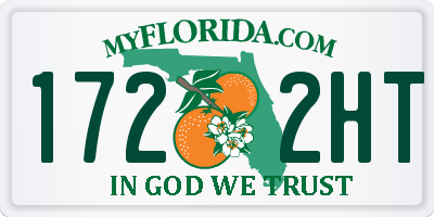 FL license plate 1722HT