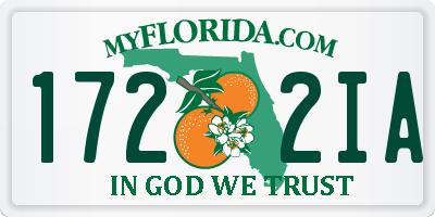 FL license plate 1722IA