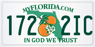 FL license plate 1722IC