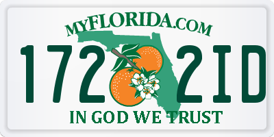 FL license plate 1722ID