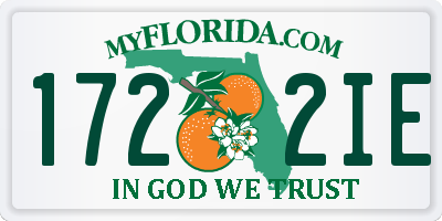FL license plate 1722IE