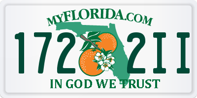FL license plate 1722II