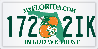 FL license plate 1722IK