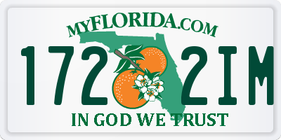 FL license plate 1722IM