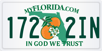 FL license plate 1722IN
