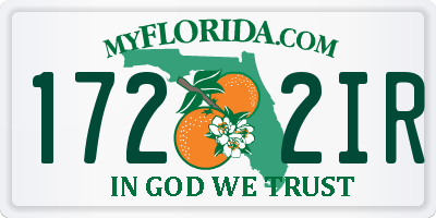 FL license plate 1722IR