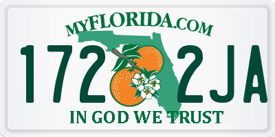 FL license plate 1722JA