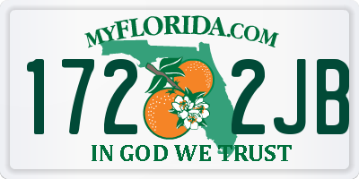 FL license plate 1722JB