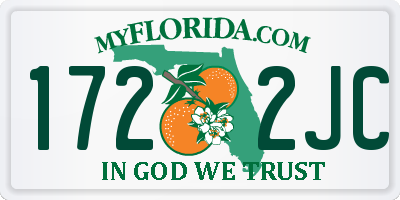 FL license plate 1722JC