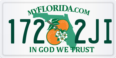 FL license plate 1722JI