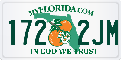 FL license plate 1722JM