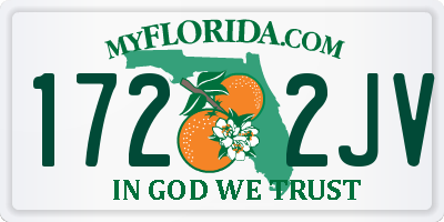 FL license plate 1722JV
