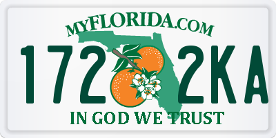 FL license plate 1722KA