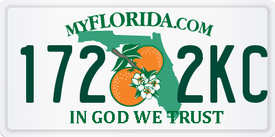 FL license plate 1722KC