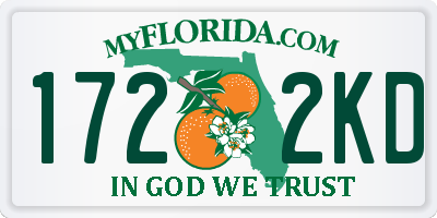 FL license plate 1722KD