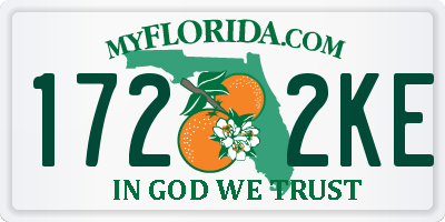 FL license plate 1722KE