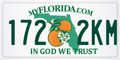 FL license plate 1722KM