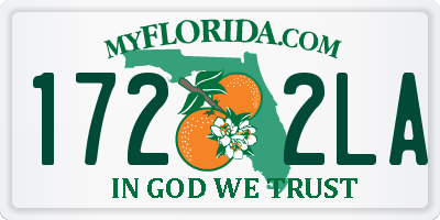 FL license plate 1722LA