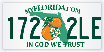 FL license plate 1722LE