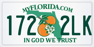 FL license plate 1722LK