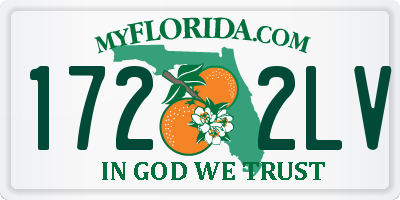 FL license plate 1722LV