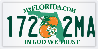 FL license plate 1722MA