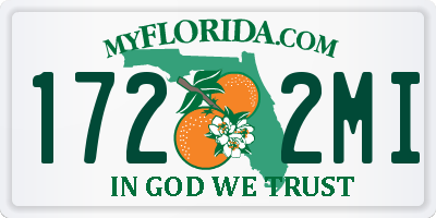 FL license plate 1722MI