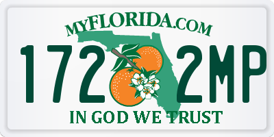 FL license plate 1722MP